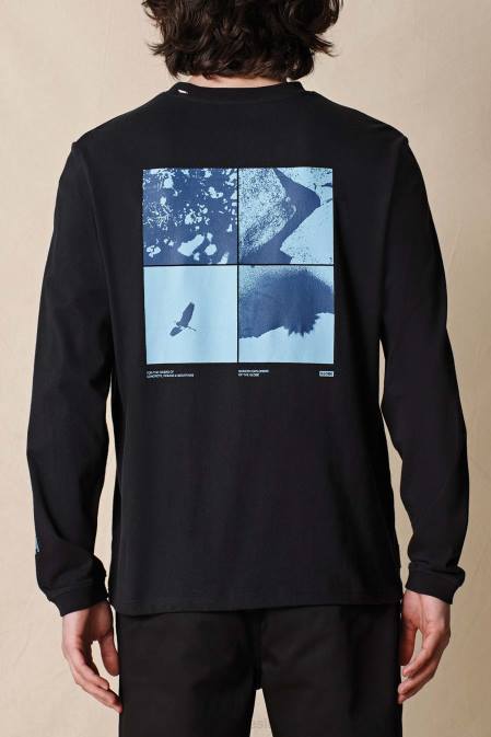 elementi ls tee Globe Brand melns D2ZH303 apģērbs