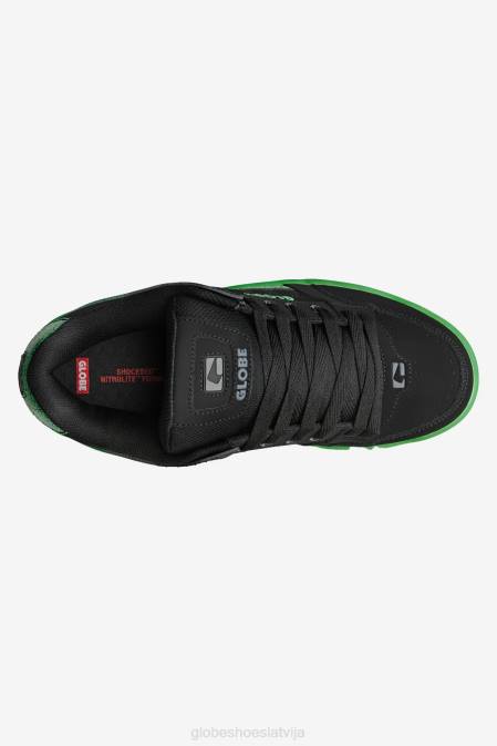 slīpums Globe Brand melns/zaļš plankums D2ZH57 kurpes