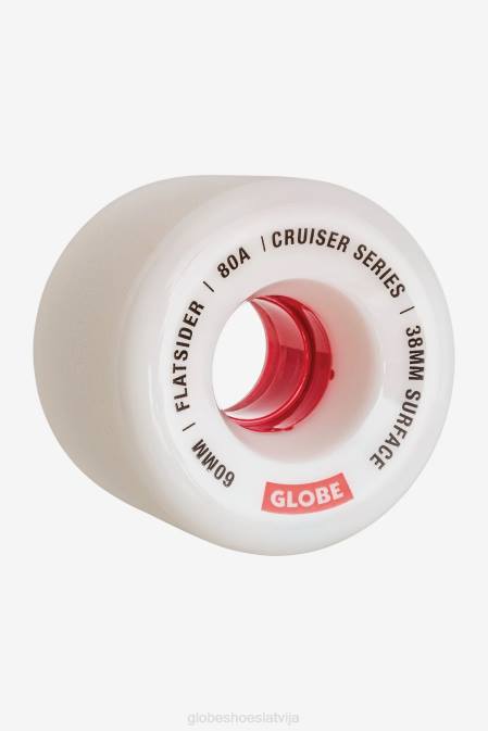 flatsider cruiser ritenis 60mm Globe Brand balts/sarkans D2ZH256 skrituļdēļi