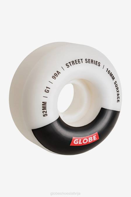 g1 ielas ritenis 52mm Globe Brand balts/melns/josla D2ZH247 skrituļdēļi